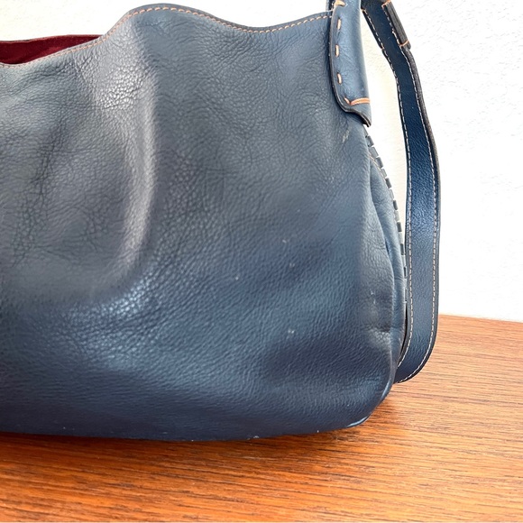 Dooney & Bourke Montecatini Braided Saddle Bag Crossbody in Navy - D&B Italia - Picture 5 of 16